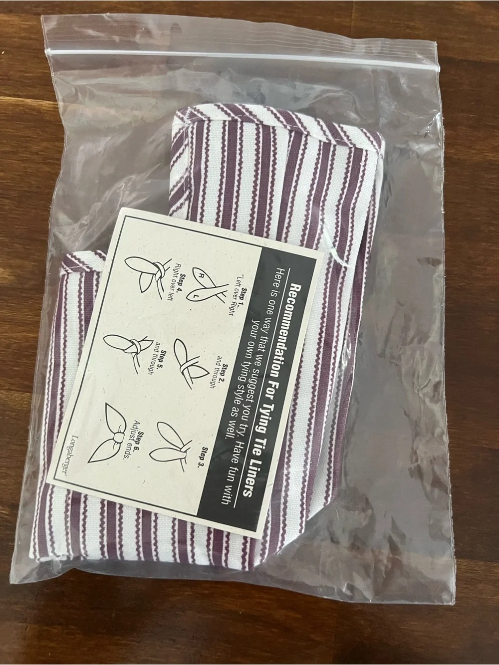 Longaberger Purple Ticking Basket Liner for Picture Perfect Basket